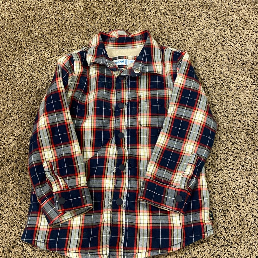 Mayoral toddler Shacket size 18 Months used only once.  perfect condition.